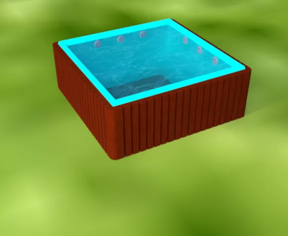 Retro Living Room Sofa Table 3d model