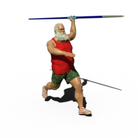 Javelin Man Character 3d model