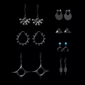 Fashion Earrings Set 3d model