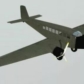 Vintage Aircraft Junkers Ju52 3d model
