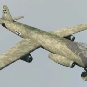 Vintage Aircraft Junkers Ju287 3d model