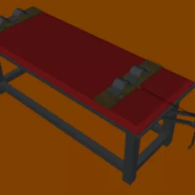Physio Table Steel Frame 3d model