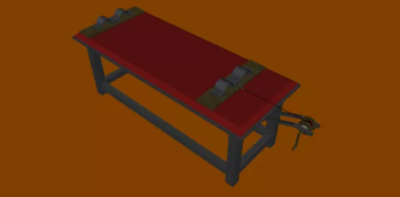 Physio Table Steel Frame 3d model Physio Table Steel Frame 3d model
