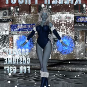 Female Frost Cosplay Character 3d model