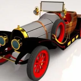 Classic Car Kitty Chang 3d model
