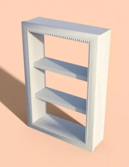 Tall Shelf With Seat Entrance Cabinet 3d model