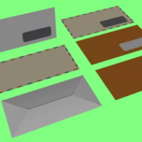 Paper Letter Set 3d model