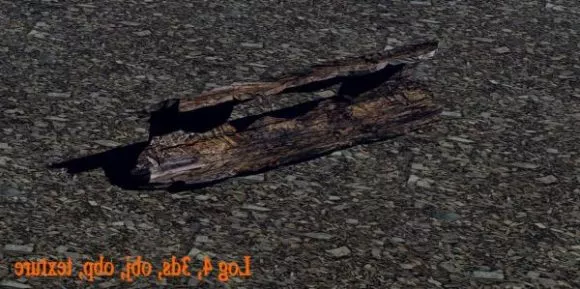 Uprooted Tree Log 3d model