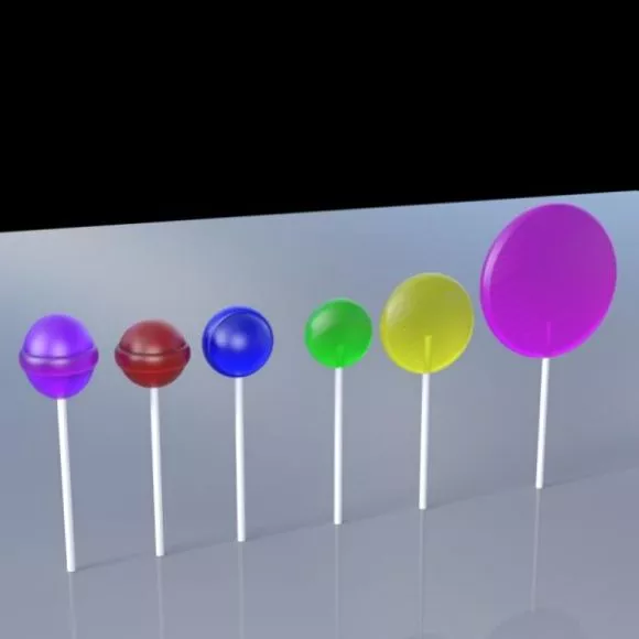 Glass Shelf Case With Donuts Cake 3d model