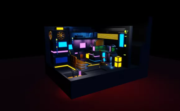 Rustic Scifi Room 3d model