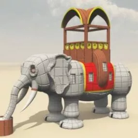 Elephant Cart 3d model
