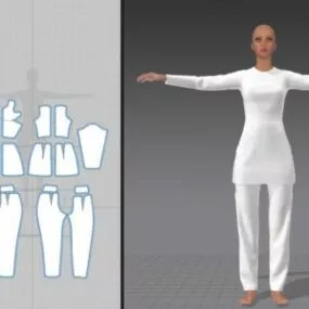 Girl Fashion Figure 3d model