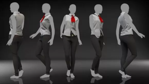 Music Band With Character And Instrument 3d model