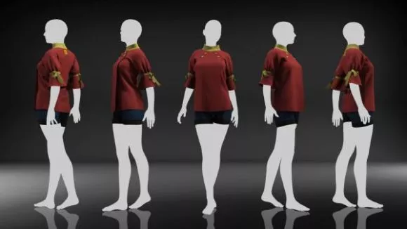 Couple Character Walking 3d model