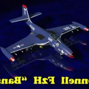 Vintage Aircraft Mcdonnell F2h 3d model