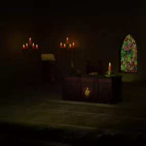 Medieval Interior Space 3d model