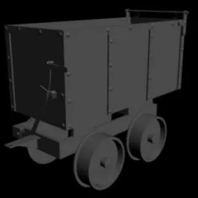 Mining Cart Vintage Vehicle 3d model