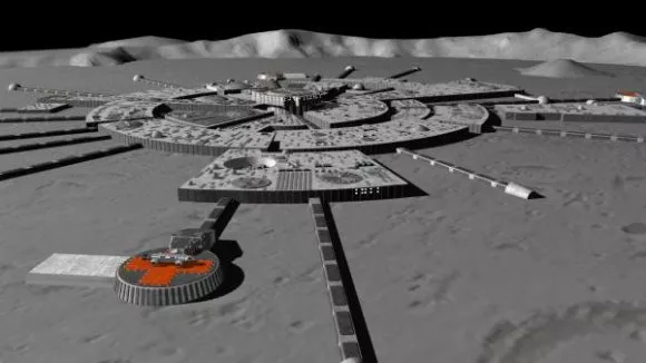 科幻站星球基地3d模型