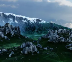 Snow Mountain Landscape 3d model