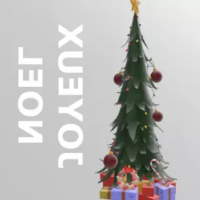 Cartoon Noel Tree 3d model
