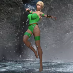 Namorita Girl Cosplay Character 3d model