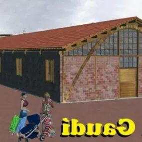 Gaudi House Building 3d model