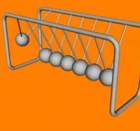 Newtons Cradle Science Toy 3d model