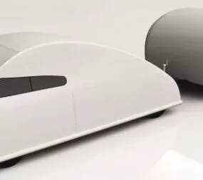 Noble Car With Trailer 3d model