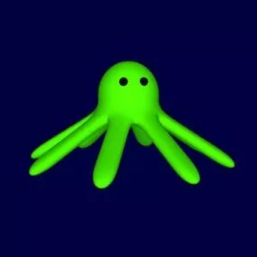 Cartoon Octopus Gosh 3d model