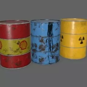 Rustic Oil Barrel 3d model