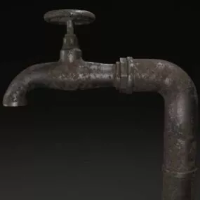 Old Rustic Water Tap 3d model