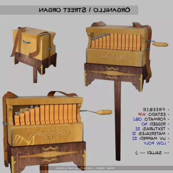 Mini Organ Synthesizer Instrument 3d model
