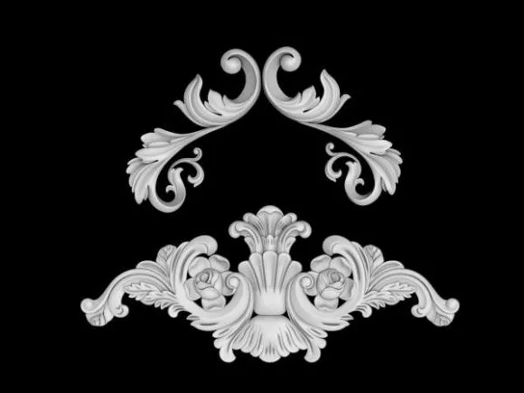 European Classic Arc Wall On Column 3d model