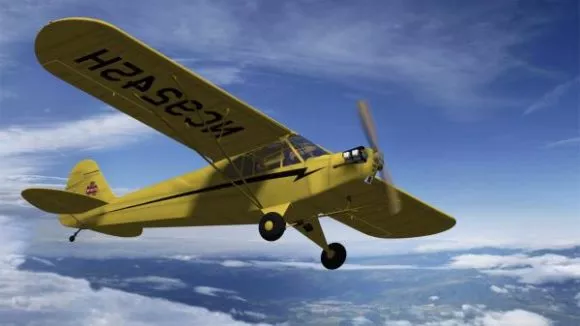 Piper Cub Vintage Aircraft 3d model Piper Cub Vintage Aircraft 3d model