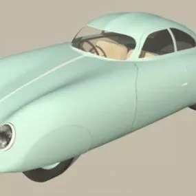 Vintage Car Porsche Type64 3d model