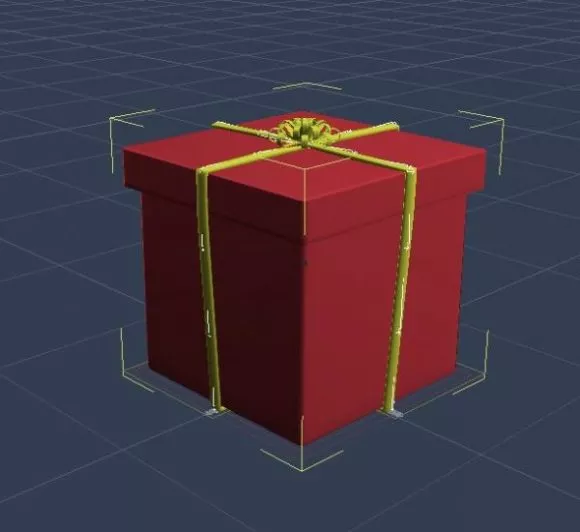 Present Box With Ribbon 3d model Present Box With Ribbon 3d model