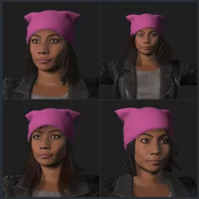 Protest Hat Girl 3d model