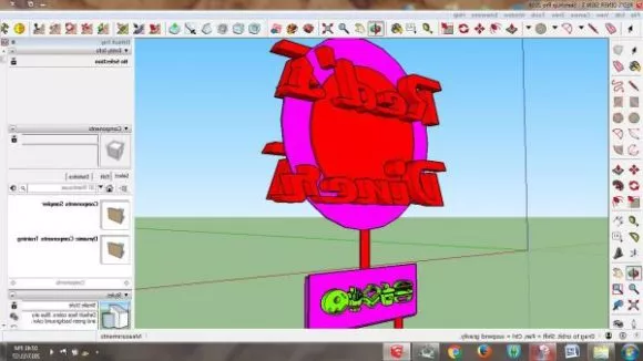 Guide Sign Board 3d model