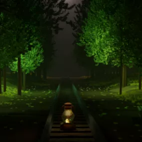 Railway In The Park 3d model