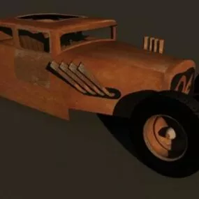 Rustic Old Car 3d model