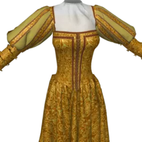 Renaissance Dress 3d model