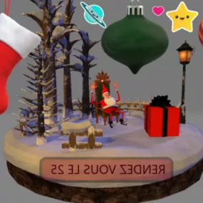 Gift Christmas Collection 3d model