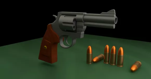 Silver Shot Gun 3d model