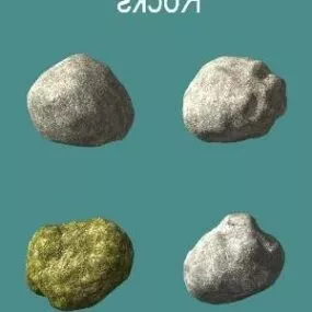 Realistic Rock Pebble 3d model