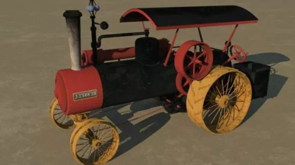 Russell Steam Tractor Vehicle Free 3d Model - .3ds - Open3dModel