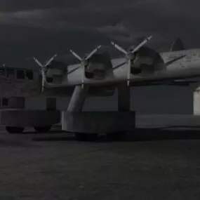 Russian K7 Bomber Aircraft 3d model