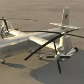 Russian Helicopter Ka22 3d model