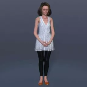 Kim Teen Girl Character 3d model