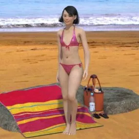 Japanese Girl Character Mizuyu 3d model