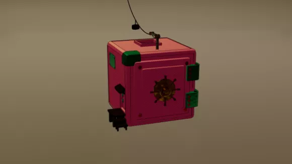 Old Chest With Lock 3d model